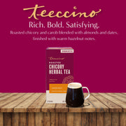 Teeccino Hazelnut Roasted Herbal Tea Herbal Tea Brown 25 tea bags,10 tea bags,50 tagless tea bags