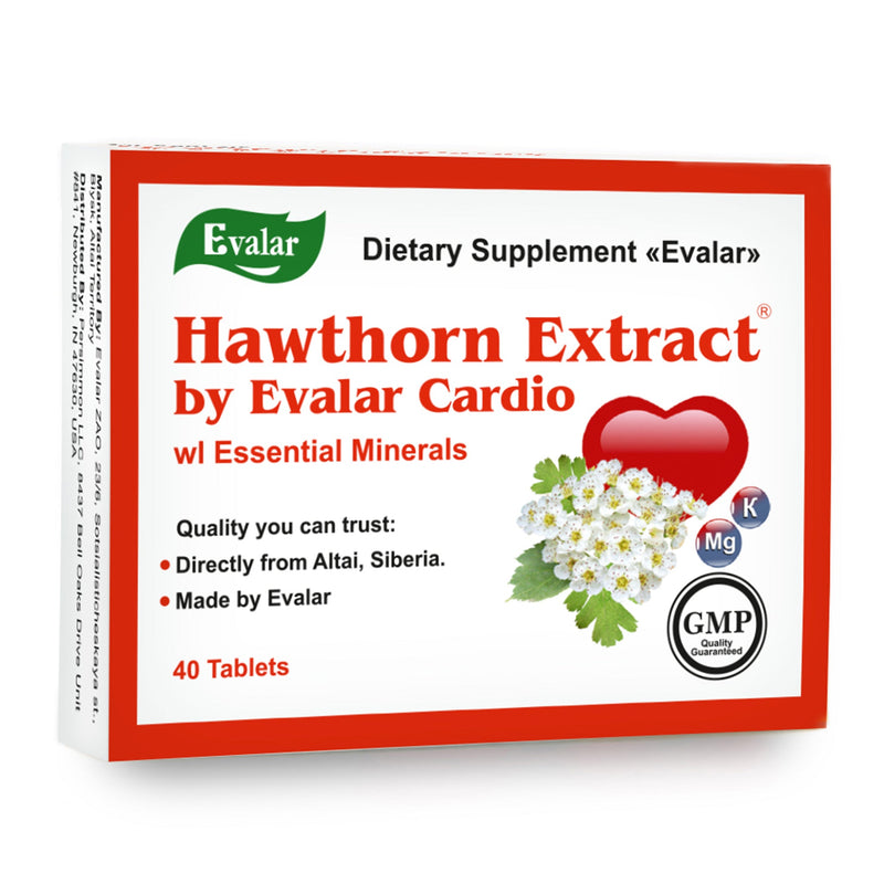 SiberianGreen.com Hawthorn Extract with Essential Minerals by Evalar 40 Tabs Herbs