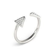 Bids.com 14k White Gold Diamond Arrowhead Open Ring (1/5 cttw) Rings