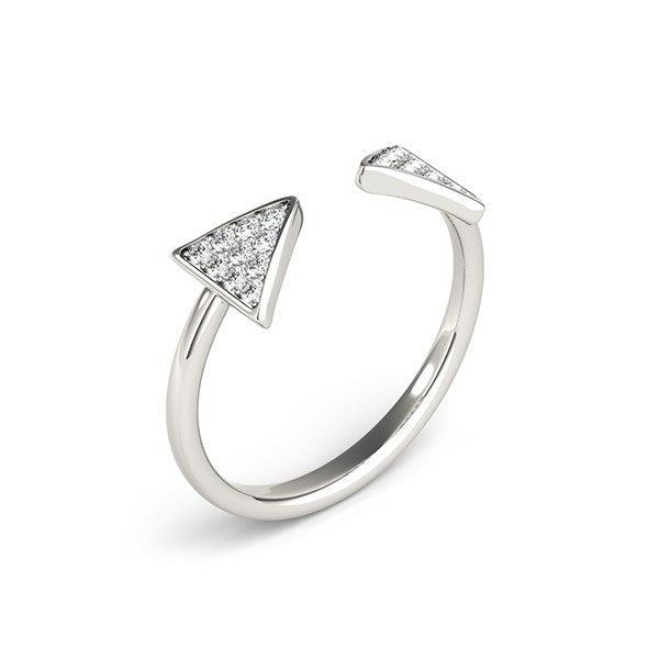 Bids.com 14k White Gold Diamond Arrowhead Open Ring (1/5 cttw) Rings