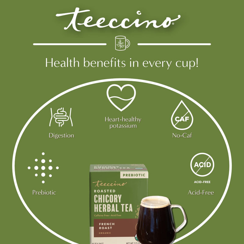 Teeccino French Roast Roasted Herbal Tea Herbal Tea