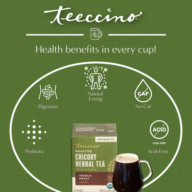 Teeccino French Roast Roasted Herbal Tea Herbal Tea