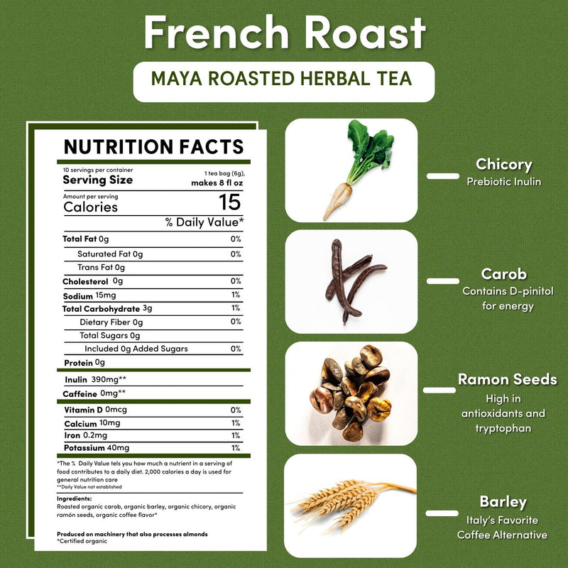 Teeccino French Roast Roasted Herbal Tea Herbal Tea