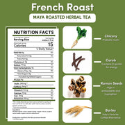 Teeccino French Roast Roasted Herbal Tea Herbal Tea White Smoke 25 tea bags,10 tea bags,50 tagless tea bags