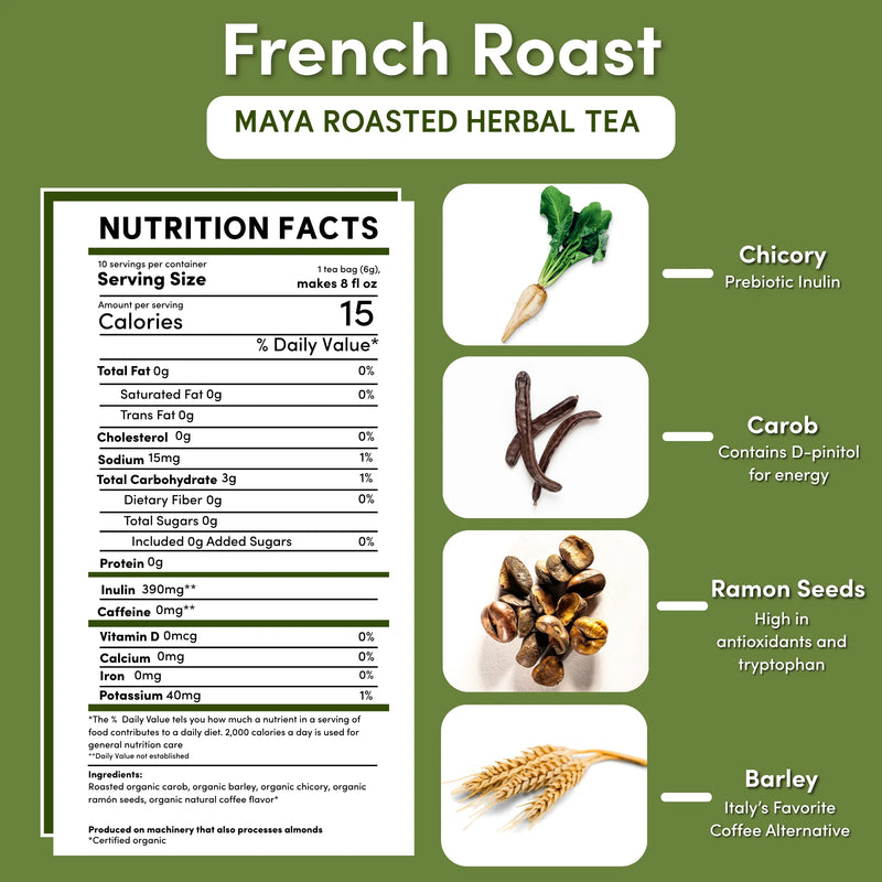 Teeccino French Roast Roasted Herbal Tea Herbal Tea