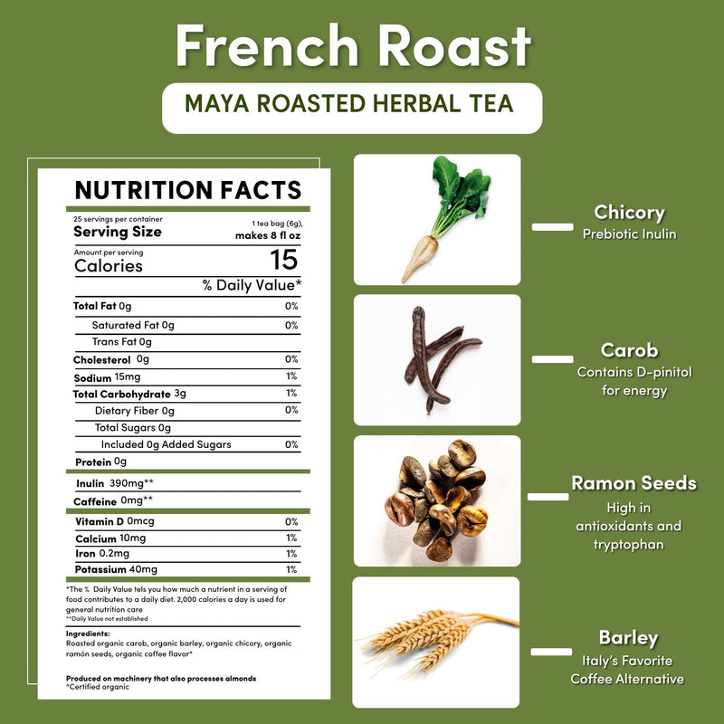 Teeccino French Roast Roasted Herbal Tea Herbal Tea