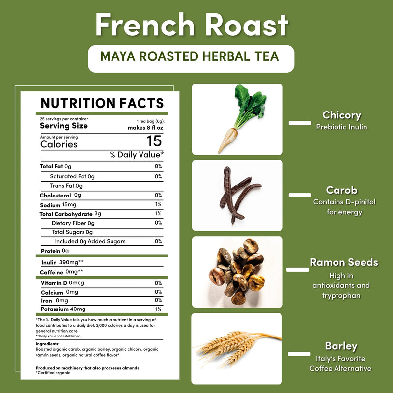 Teeccino French Roast Roasted Herbal Tea Herbal Tea