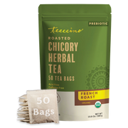 Teeccino French Roast Roasted Herbal Tea Herbal Tea Black 50 tagless tea bags