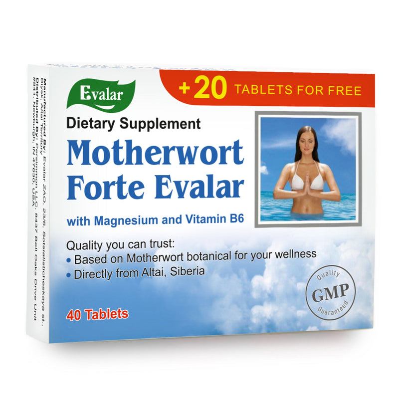 SiberianGreen.com Motherwort Forte Herb with Vitamins by Evalar 40 Tabs Herbs