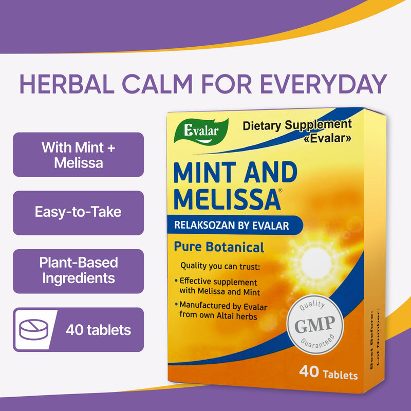 SiberianGreen.com Mint Melissa Herbs by Evalar 40 Tabs Herbs