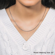 Bids.com 14k White Gold Franco Chain 1.2mm Necklaces