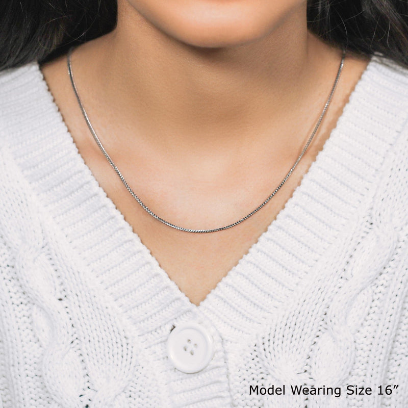 Bids.com 14k White Gold Franco Chain 1.2mm Necklaces