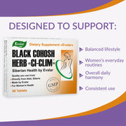 SiberianGreen.com Black Cohosh Herbal Extract by Evalar Ci-Klim 60 Tabs Herbs