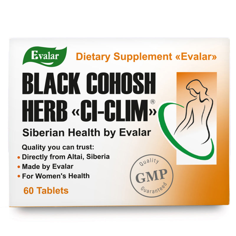 SiberianGreen.com Black Cohosh Herbal Extract by Evalar Ci-Klim 60 Tabs Herbs