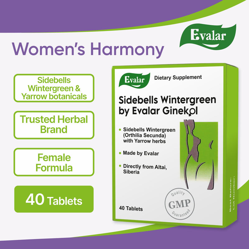 SiberianGreen.com Orthilia Secunda Sidebells Wintergreen Yarrow by Evalar 40 Tabs Herbs