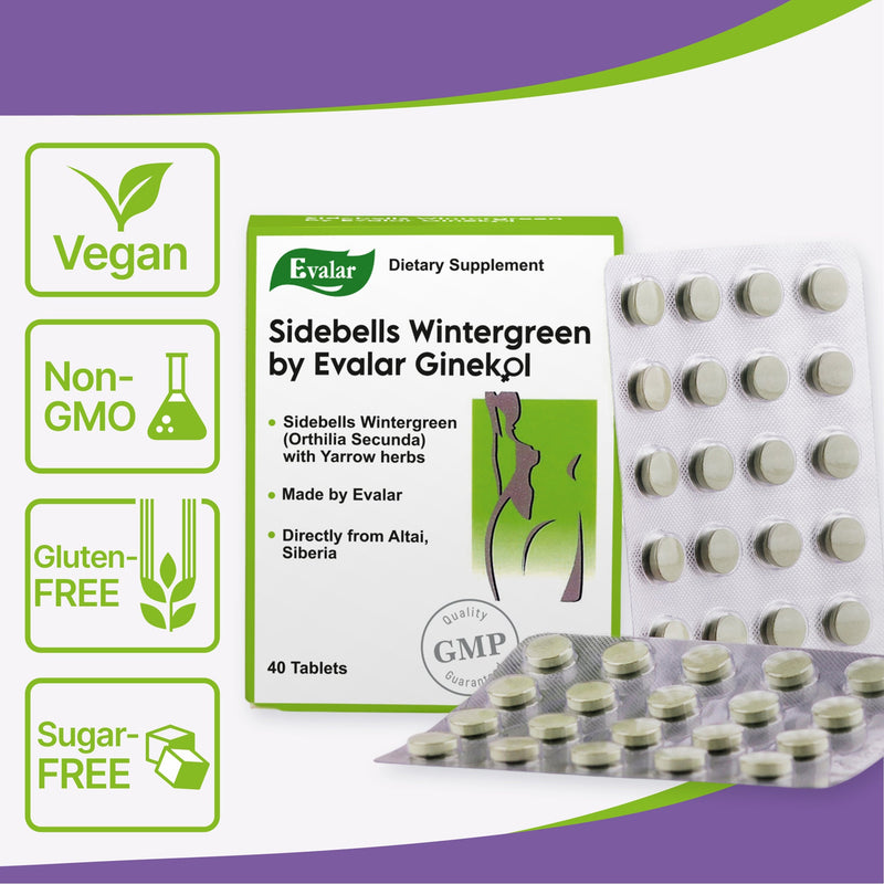 SiberianGreen.com Orthilia Secunda Sidebells Wintergreen Yarrow by Evalar 40 Tabs Herbs