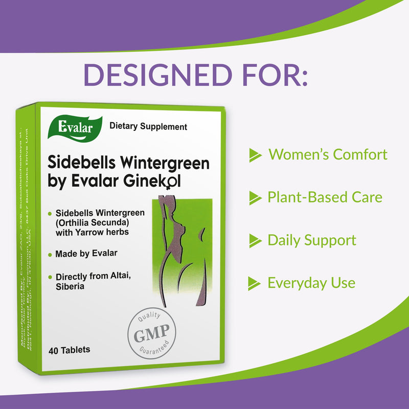 SiberianGreen.com Orthilia Secunda Sidebells Wintergreen Yarrow by Evalar 40 Tabs Herbs