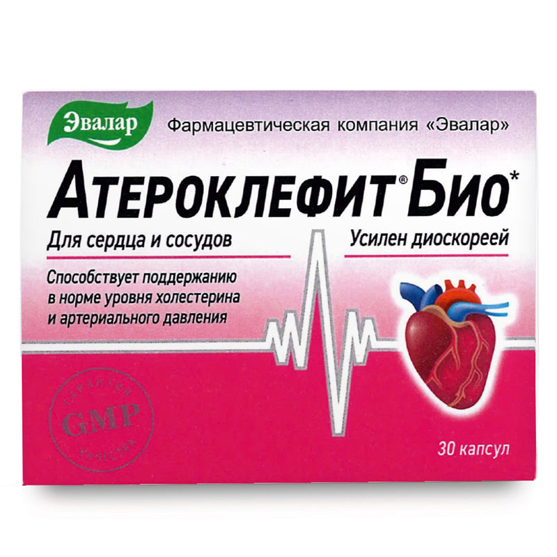SiberianGreen.com Dioscorea Villosa Wild Yam Red Clover by Evalar Ateroklefit Herb 30 Caps Herbs