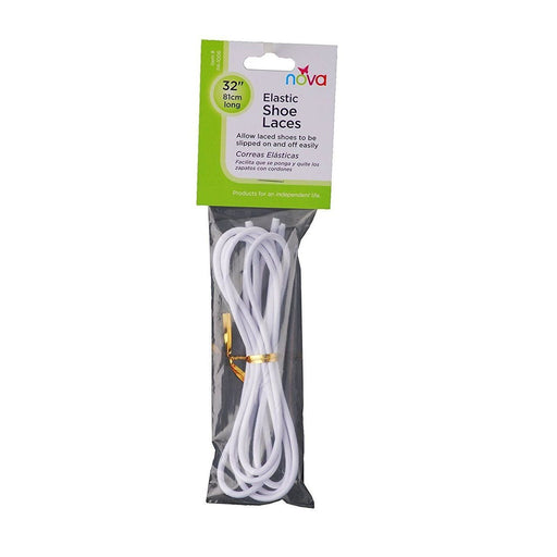 Nova Nova 32” Elastic Shoelaces, White Shoelaces