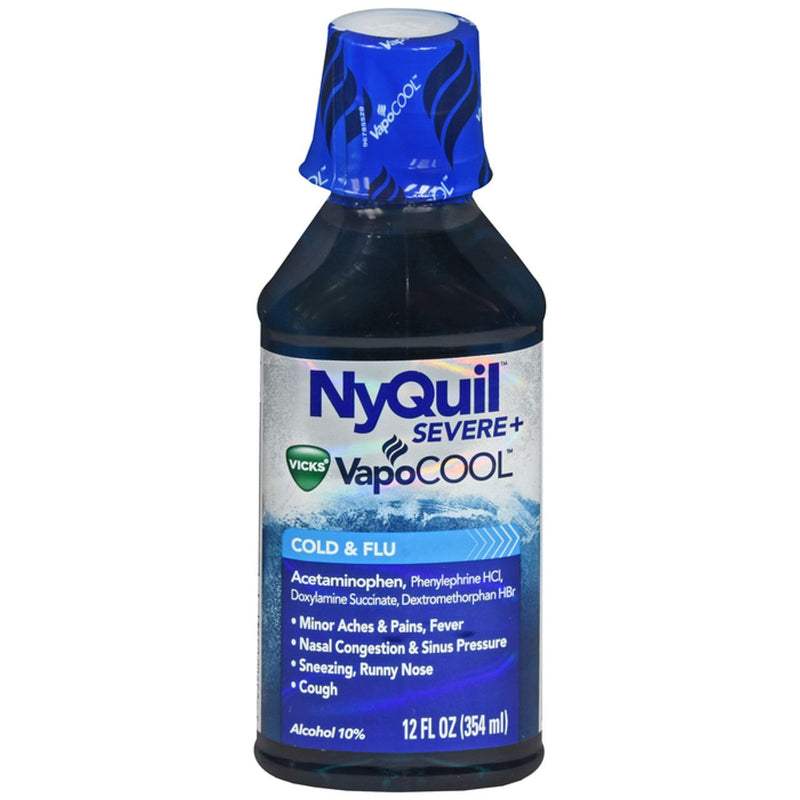 Vicks Vicks Nyquil Vapocool Severe Cold & Flu + Congestion 12 Fl Oz Health & Beauty White Smoke