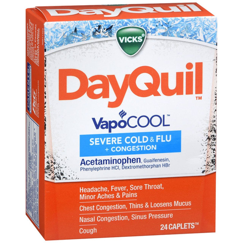 Vicks Vicks Cold & Flu + Congestion, Severe, Coated Caplets Health & Beauty