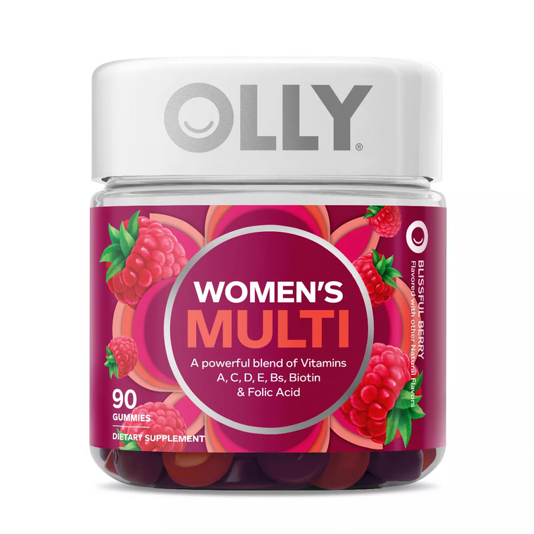 Olly OLLY Women's Multi Gummy Vitamins - Blissful Berry Flavor, 90 Count (45-Day Supply) Vitamins & Supplements Light Gray