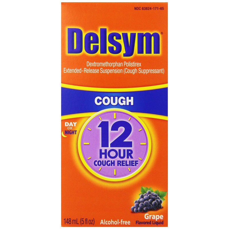 Delsym Delsym Cough Relief, 12 Hr, Day Or Night, Grape Flavored 5 Fl Oz Health & Beauty