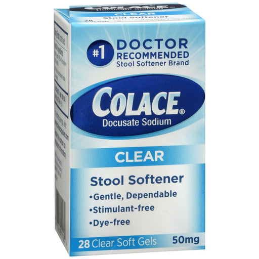Colace Colace Clear Stool Softener Soft Gels, 50 Mg, 28 Count Health & Beauty