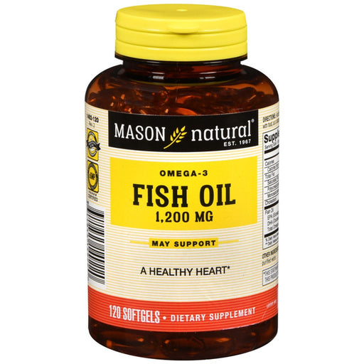 Mason Natural Mason Natural Omega 3 Fish Oil 1200 Mg, 120 Softgels Vitamins & Supplements