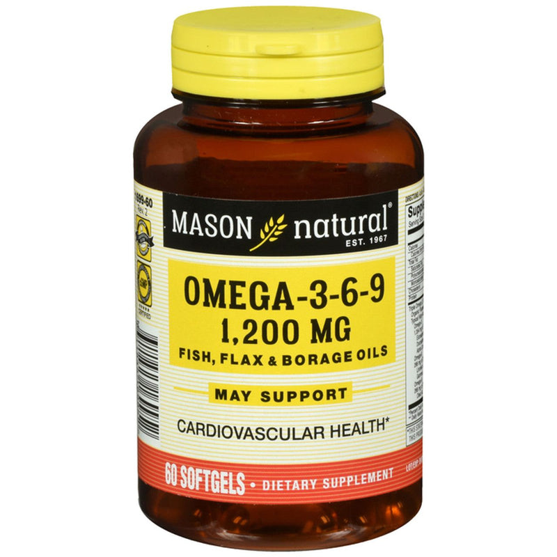 Mason Natural Mason Natural Omega 3-6-9 Complex, Heart & Joint Health Support, 60 Softgels Vitamins & Supplements