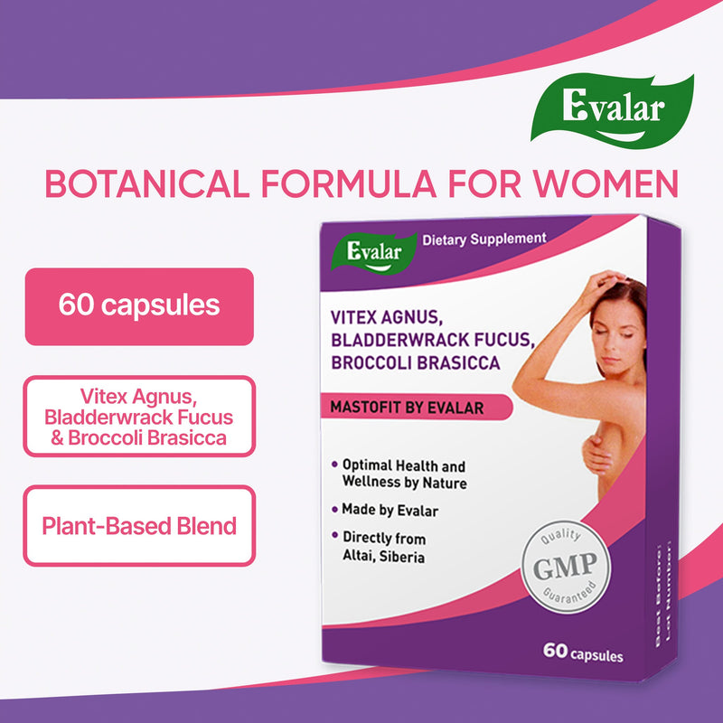 SiberianGreen.com Vitex Chaste Tree Bladderwrack Fucus Extract Mastofit Herb by Evalar 60 Caps Herbs