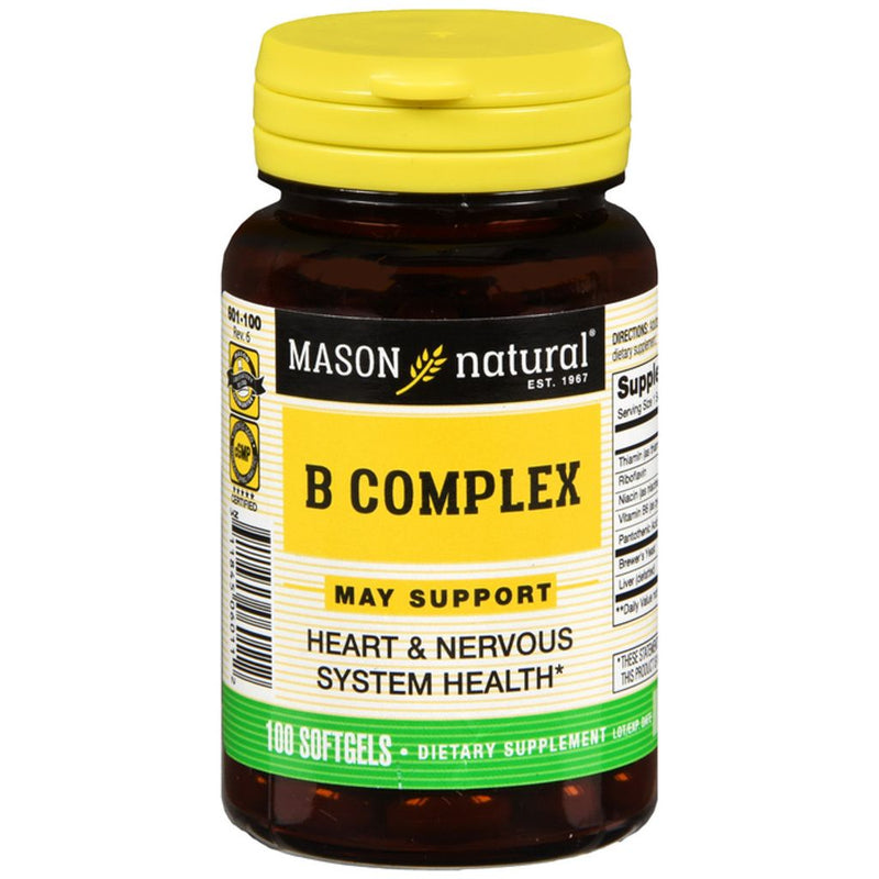 Mason Natural Mason Natural Vitamin B Complex, 100 Softgels Vitamins & Supplements