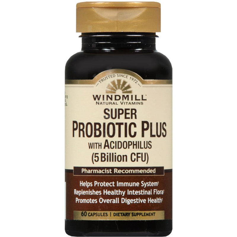 Windmill Windmill Super Probiotic Plus, 8-Strain Probiotic Complex, 60 Vegetable Capsules Vitamins & Supplements
