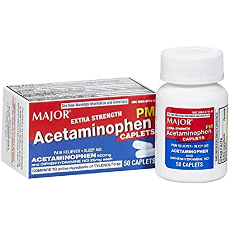 Major Major Acetaminophen PM 500mg  50ct Health & Beauty