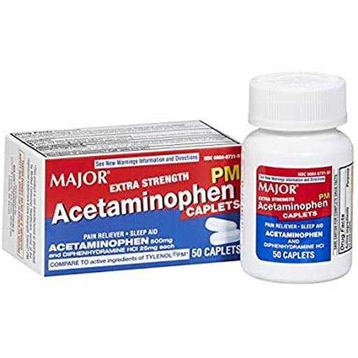 Major Major Acetaminophen PM 500mg  50ct Health & Beauty
