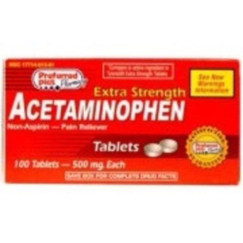 Reliable1 Acetaminophen Tb 500 Mg 100 Health & Beauty Red