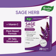SiberianGreen.com Sage Salvia officinalis Herb by Evalar Dissolvable 20 Tabs Herbs