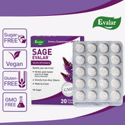 SiberianGreen.com Sage Salvia officinalis Herb by Evalar Dissolvable 20 Tabs Herbs