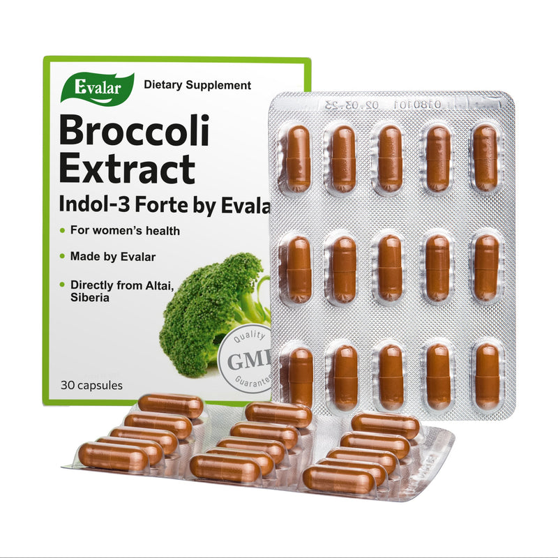SiberianGreen.com Evalar Broccoli Indol-3 Extract – 30 Capsules Herbs