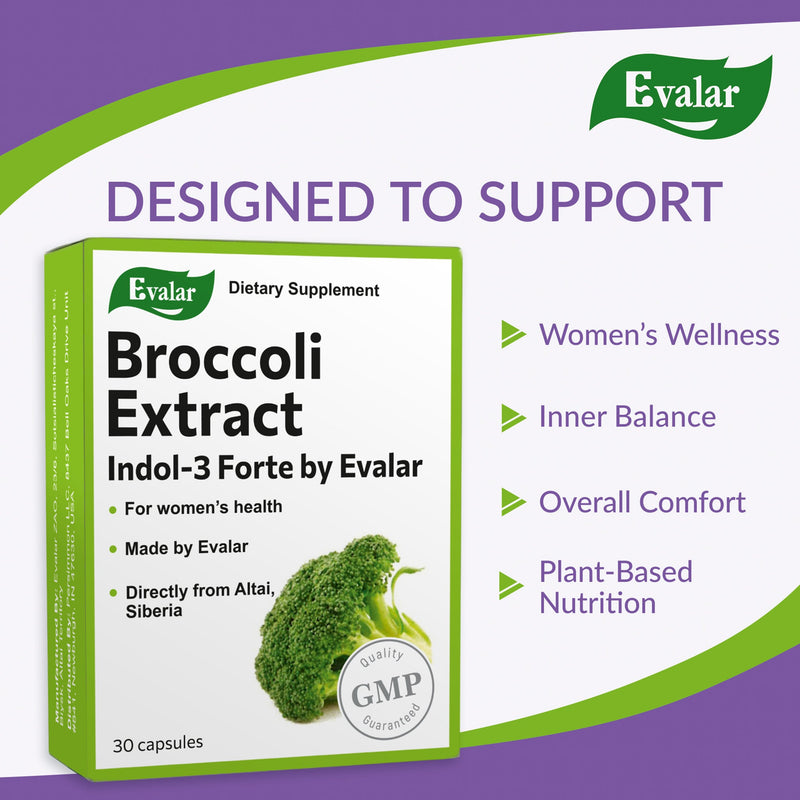 SiberianGreen.com Evalar Broccoli Indol-3 Extract – 30 Capsules Herbs