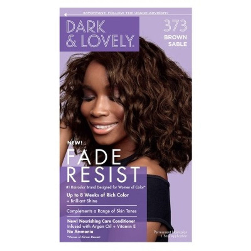 0 Dark and Lovely Fade Resist Permanent Hair Color 373 Brown Sable Hair Color