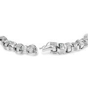 Bids.com 14K White Gold 1/2 Cttw Diamond Knotted Byzantine Link Bracelet (H-I Color, I2-I3 Clarity) - 7" Inches Bracelets