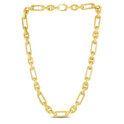 Bids.com 14k Yellow Gold Italian Alternating Paperclip Oval Links Chain Necklace Necklaces