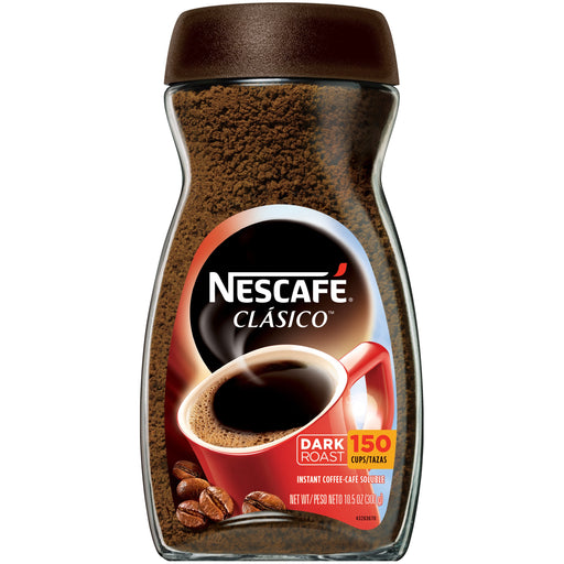 Nescafe Nescafe Clasico Dark Roast Instant Coffee 10.5 Oz. Jar Coffee White Smoke