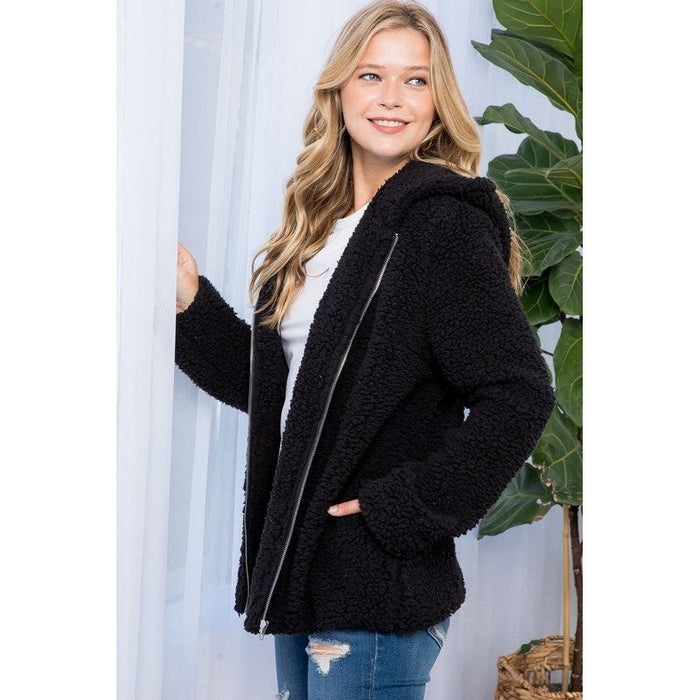 SHERPA FUR HOODIE JACKET