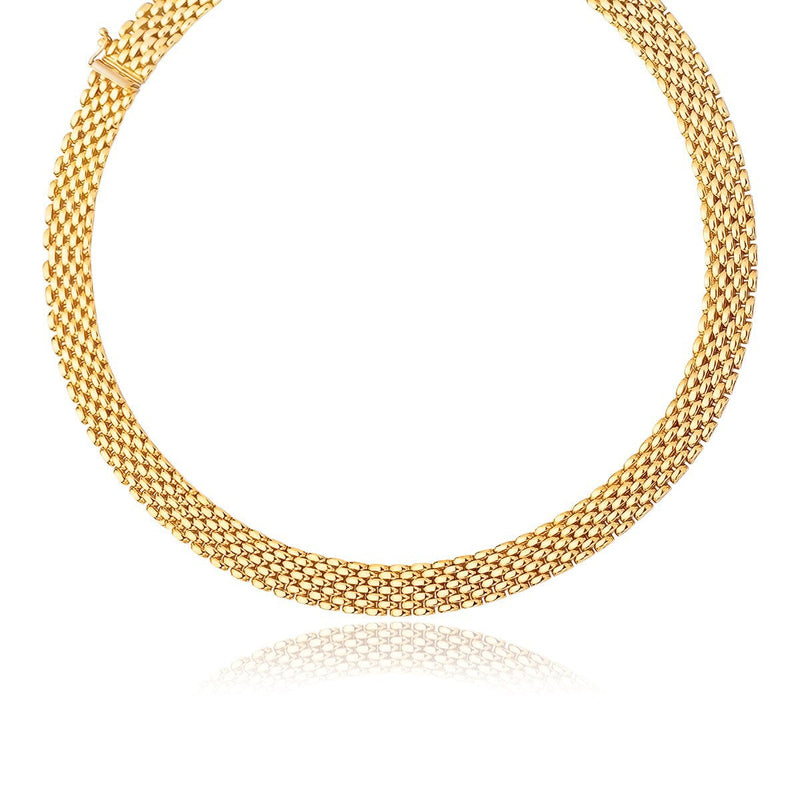 Bids.com 14k Yellow Gold Flexible Panther 9.0mm Line Necklace Necklaces