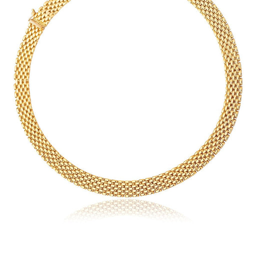 Bids.com 14k Yellow Gold Flexible Panther 9.0mm Line Necklace Necklaces