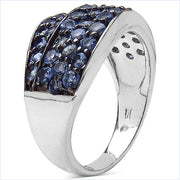 Bids.com 1.68 Carat Genuine Tanzanite .925 Sterling Silver Ring Rings