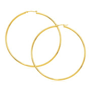 Bids.com 14k Yellow Gold Large Polished Hoop Earrings Earrings