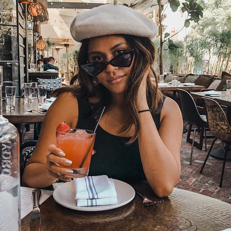 zeroUV Women's Fashion Retro Triangle Cat Eye Sunglasses C570 Sunglasses